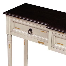 TREXM Console Table Sofa Table with Drawers for Entryway with Projecting Drawers and Long Shelf (Beige, OLD SKU: WF189574AAD)