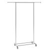 VEVOR Clothes Rack with Wheels, Heavy Duty Clothing Garment Rack with Hanging Rod and Bottom Storage Area, Adjustable Length Clothing Rack