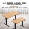 VEVOR Standing Desk Frame Dual Motor, Adjustable 26"-50.8" Height & 43.3"-70.1" Length Electric Stand Up Computer Desk Legs