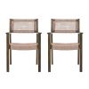 BRAIDED DINING CHAIR Light Brown (SET OF 2)