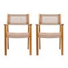 BRAIDED DINING CHAIR Light Brown
