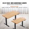 VEVOR Standing Desk Frame Dual Motor, Adjustable 27.6"-46.1" Height & 43.3"-70.1" Length Electric Stand Up Computer Desk Legs